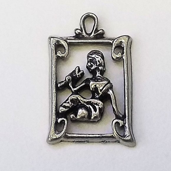 VIRGO laser cut pewter Zodiac sign pendant PENDANT - Picture 1 of 9